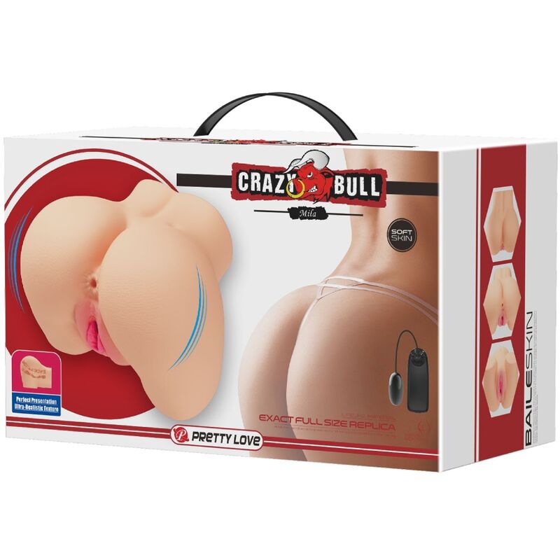 CRAZY BULL - VIBRADOR REALISTA DE VAGINA E ÂNUS MILA