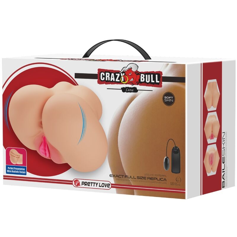 CRAZY BULL - VIBRADOR REALISTA DE VAGINA E ÂNUS LUNA