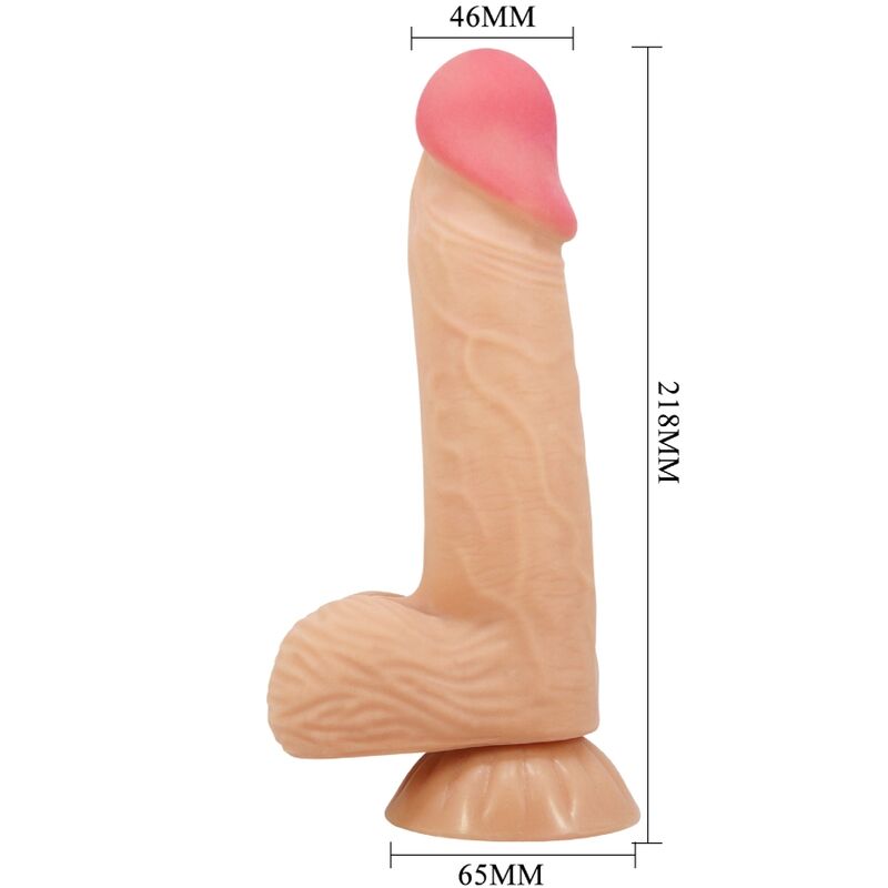 PRETTY LOVE - SÉRIE PELE DESLIZANTE DILDO REALISTA COM VENTOSA DESLIZANTE 20,6 CM