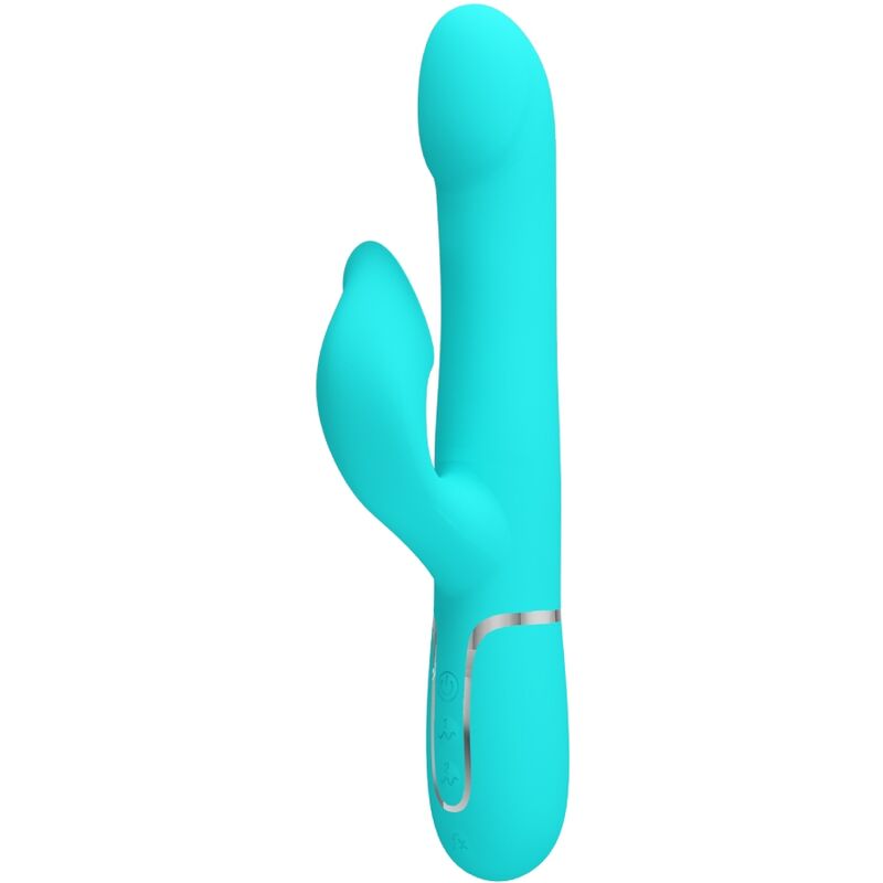 PRETTY LOVE - VIBRADOR COELHO PÉROLAS VERDE ÁGUA