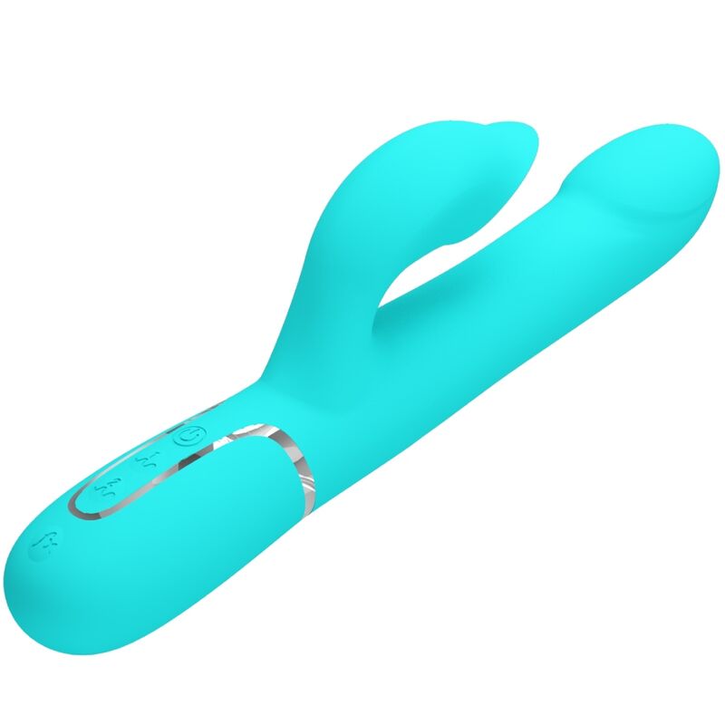 PRETTY LOVE - VIBRADOR COELHO PÉROLAS VERDE ÁGUA