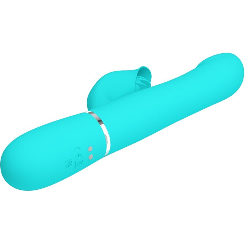PRETTY LOVE - VIBRADOR COELHO PÉROLAS VERDE ÁGUA