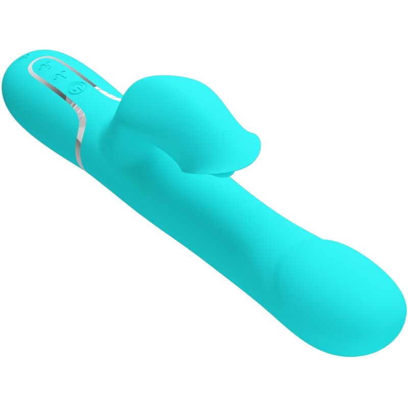 PRETTY LOVE - VIBRADOR COELHO PÉROLAS VERDE ÁGUA
