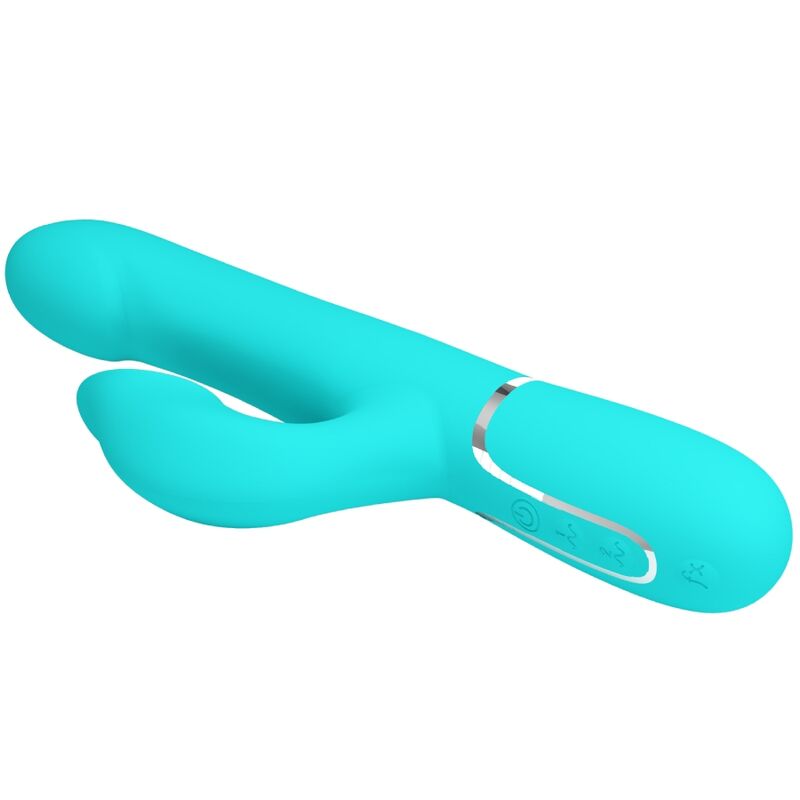 PRETTY LOVE - VIBRADOR COELHO PÉROLAS VERDE ÁGUA