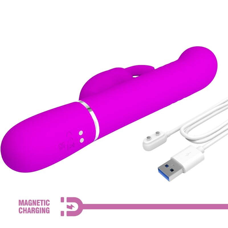 PRETTY LOVE - VIBRADOR COALE RABBIT PERLAS VIOLETAS