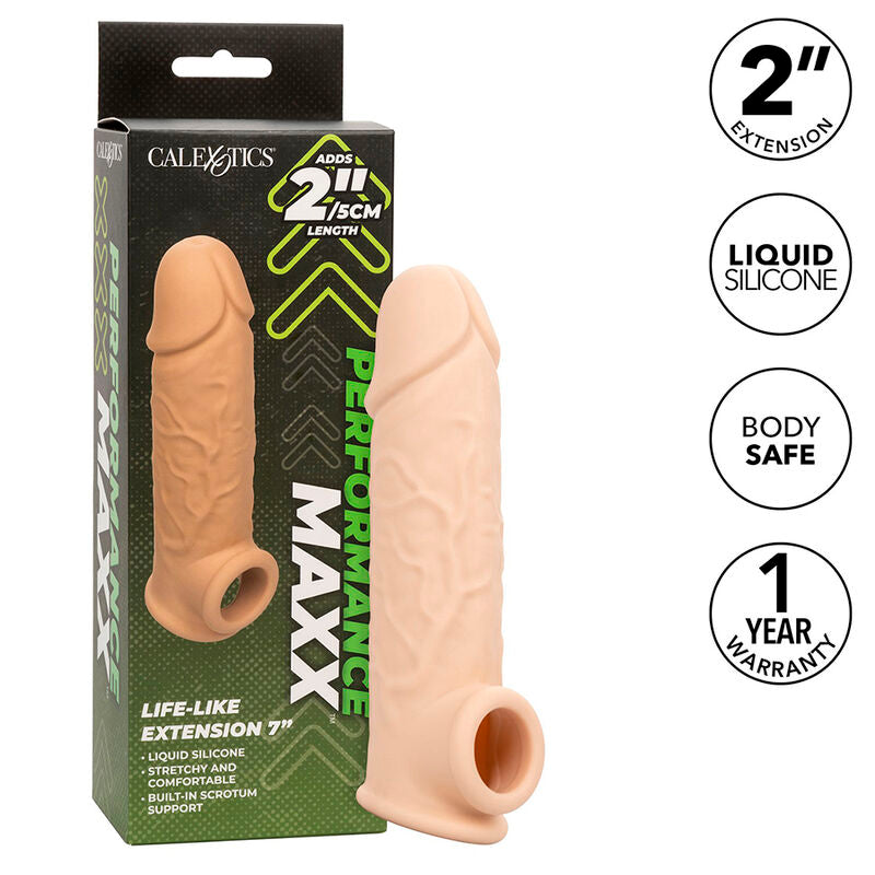 CALEXOTICS - PERFORMANCE MAXX EXTENSÃO REALISTA 7 PELE CLARA