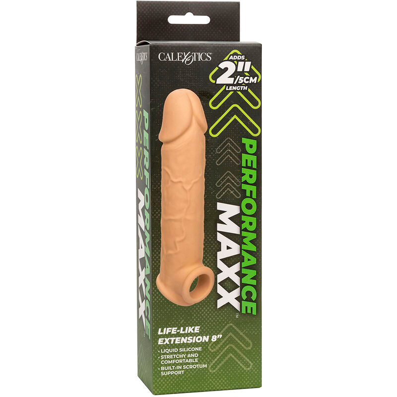 CALEXOTICS - PERFORMANCE MAXX EXTENSÃO REALISTA 8 PELE CLARA