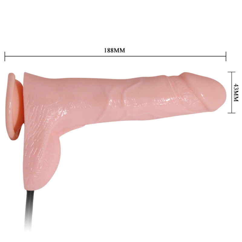 BAILE - DILDO REALÍSTICO INFLÁVEL COM VENTOSA 15 CM