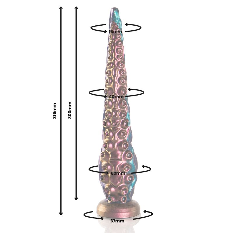 ÉPICO - DILDO DE TENTÁCULOS FINOS CARÍBDI TAMANHO GRANDE