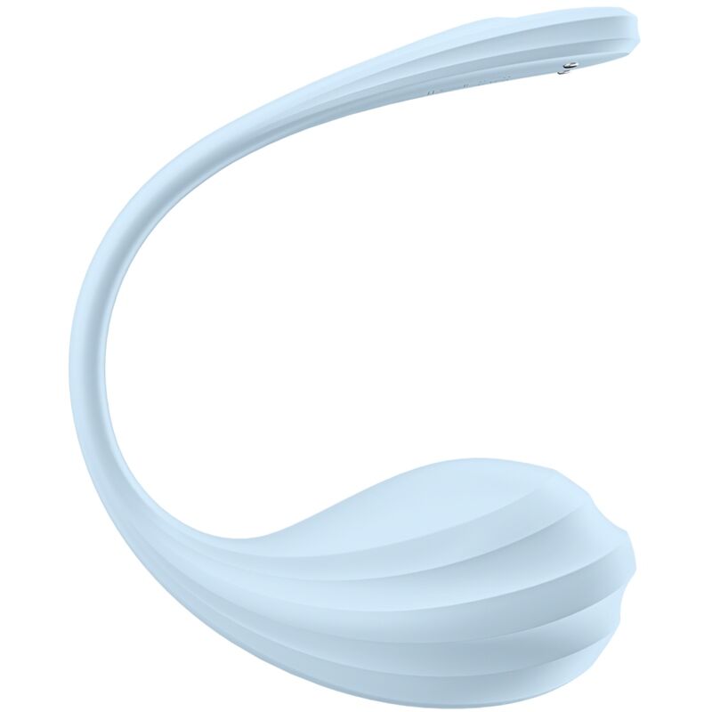 SATISFYER - ESTIMULADOR DE PONTO G SMOOTH PETAL AZUL CÉU APLICATIVO GRÁTIS