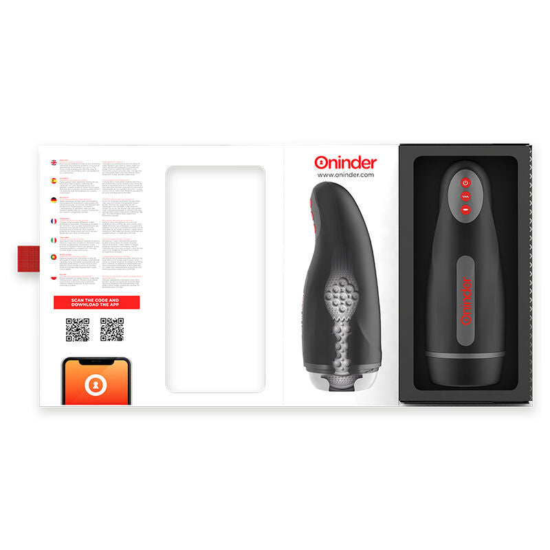 ONINDER - SEUL MASTURBADOR MASCULINO RECARREGÁVEL 10 VELOCIDADES - APLICATIVO GRÁTIS
