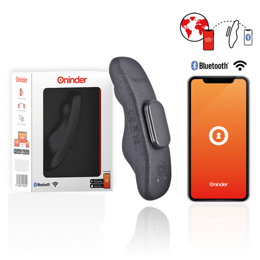 ONINDER - VIBRADOR MANILA PANTY RECARREGÁVEL 9 VELOCIDADES 9,6 CM X 2,6 CM - APLICATIVO GRÁTIS