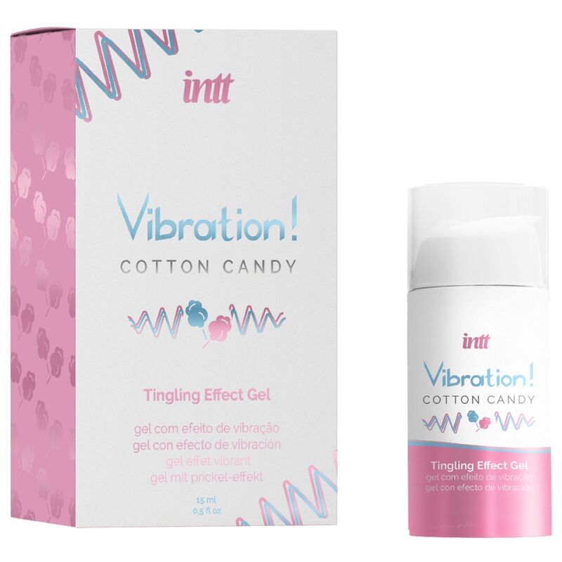 INTT - GEL VIBRADOR LÍQUIDO ALGODÃO DOCE PODEROSO ESTIMULANTE ÍNTIMO 15 ML