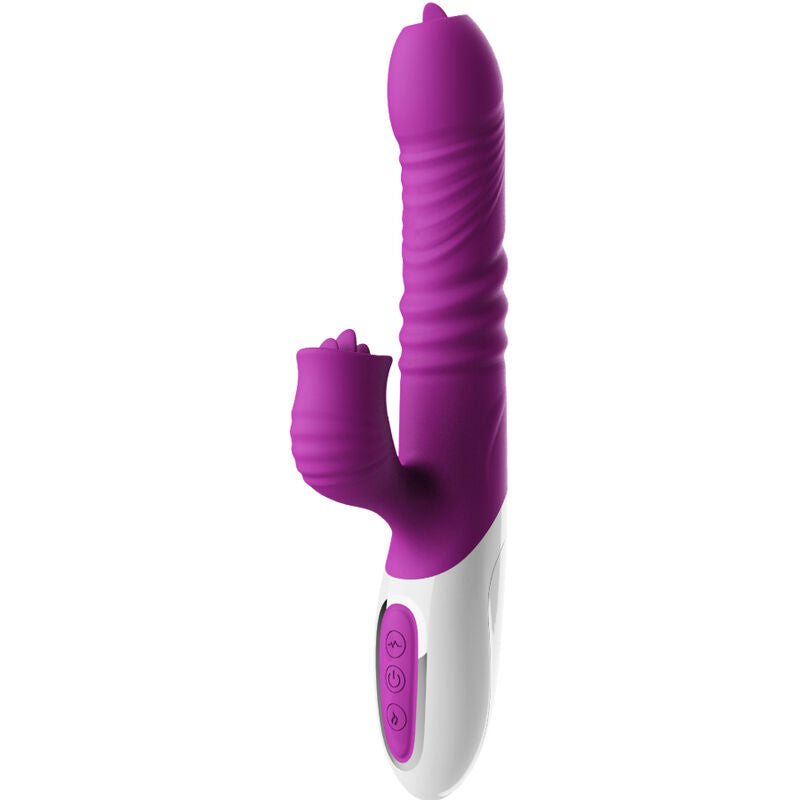 ARMONY - VIBRADOR DE LÍNGUA DUPLA E EFEITO DE CALOR VIOLETA IMPULSANTE