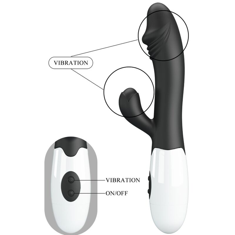 PRETTY LOVE - VIBRADOR DE PUNTO G RÁPIDO NEGRO