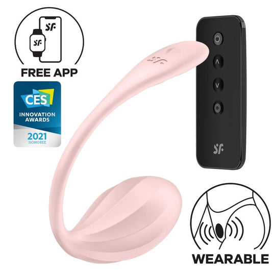 SATISFYER - RIBBED PETAL ESTIMULADOR DE CONTROL REMOTO G POINT ROSE COM APLICATIVO GRATUITO