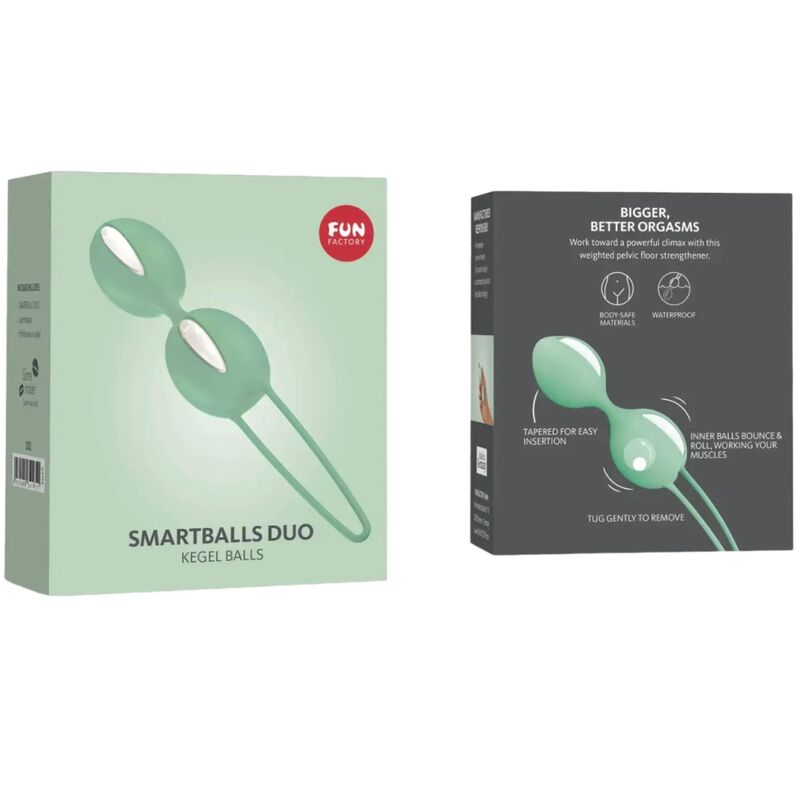 FUN FACTORY - SMARTBALLS DUO PELOTAS PÉLVICAS BLANCO/VERDE PISTACHO