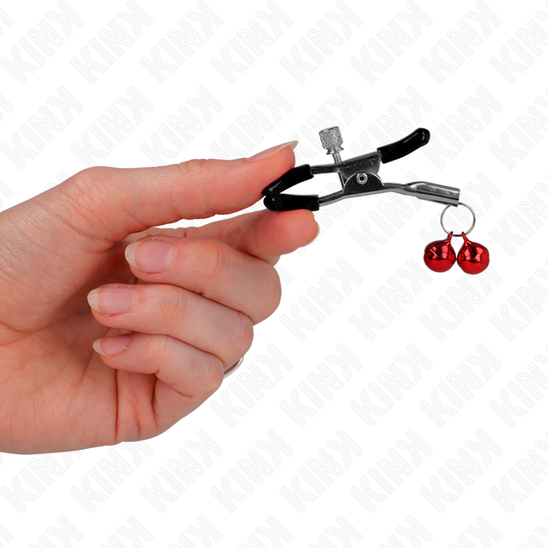 KINK - PINÇA DE MAMILO DUPLA BELL VERMELHA 6 CM