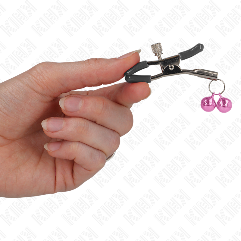 KINK - CLIP BOQUILLA DOBLE CAMPANA ROSA 6 CM