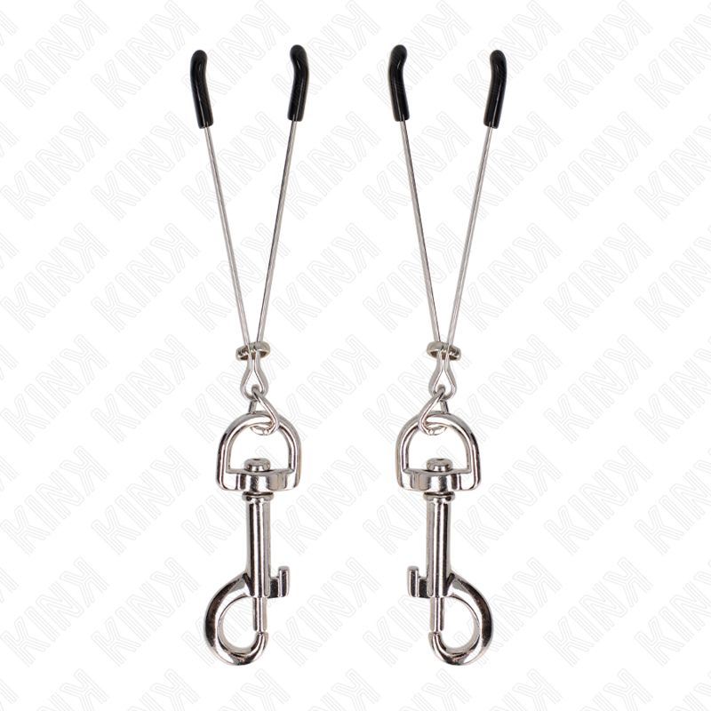 KINK - PINÇA DE MAMILO COM GANCHO FINO PRATA 7 CM