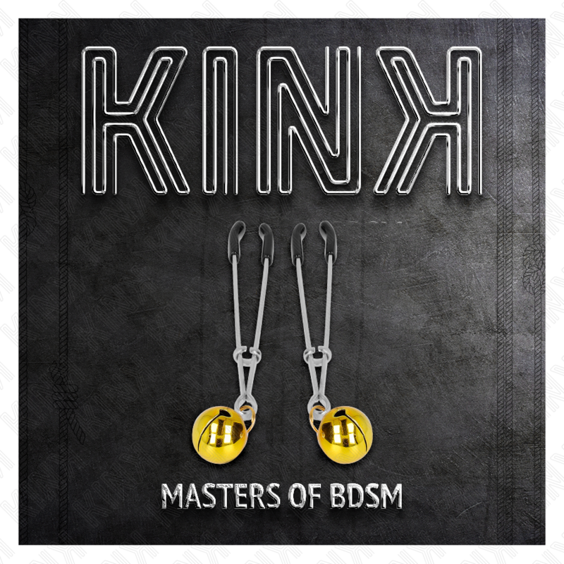 KINK - PINÇAS DE MAMILOS FINOS EM SINO DOURADO 7 CM