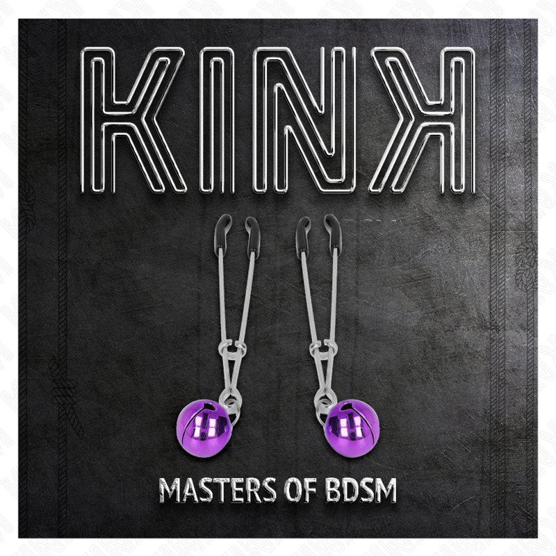 KINK - PINÇAS DE MAMILOS FININHAS ROXAS 7 CM
