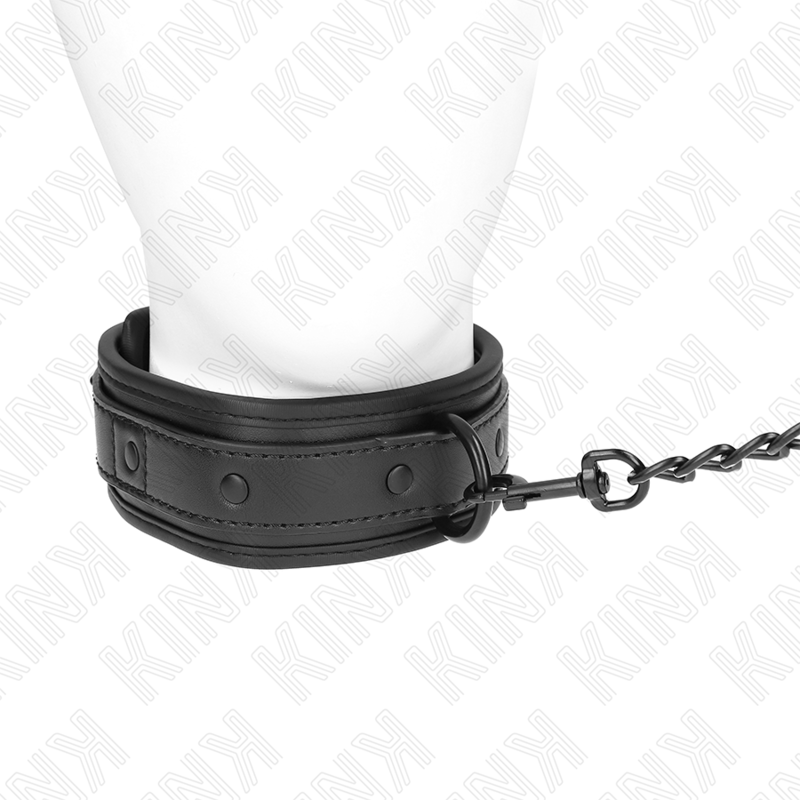 KINK - COLEIRA DE NEOPRENE BONDAGE MODELO 2 COM CINTO 78 CM AJUSTÁVEL 37,5 X 49,5 CM