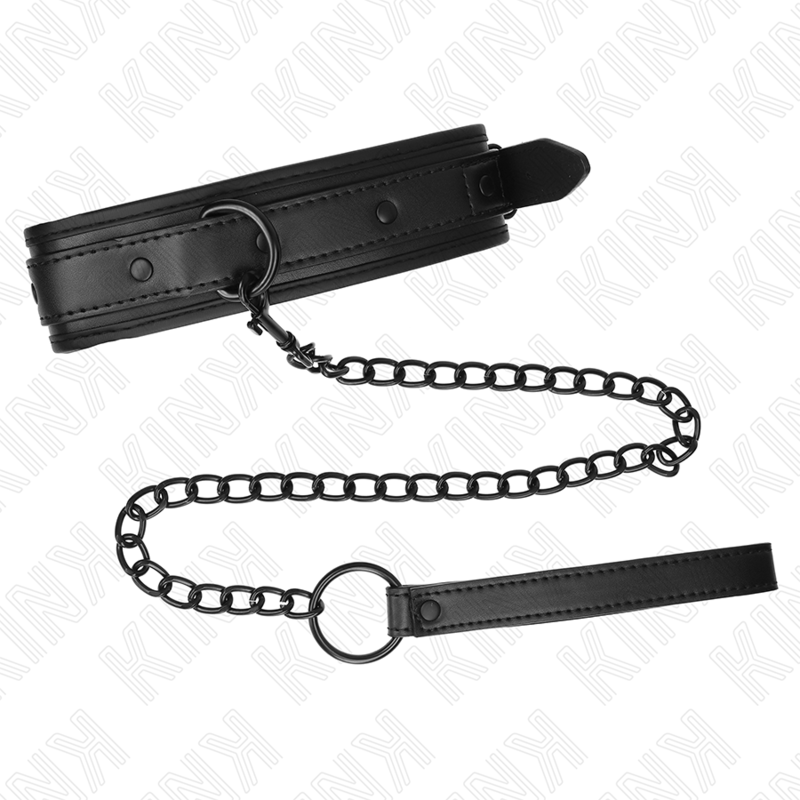KINK - COLEIRA DE NEOPRENE BONDAGE MODELO 2 COM CINTO 78 CM AJUSTÁVEL 37,5 X 49,5 CM