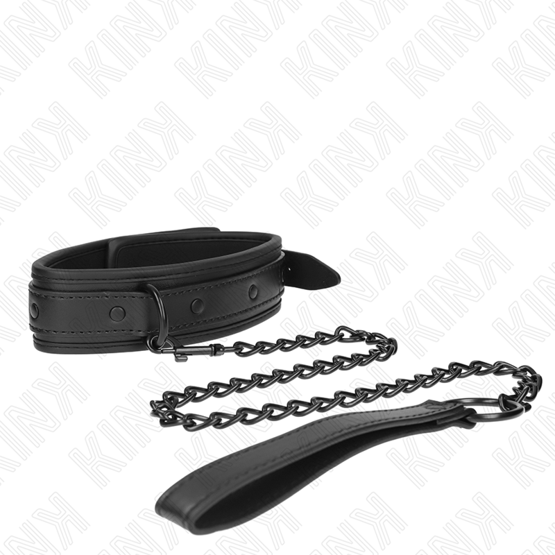 KINK - COLEIRA DE NEOPRENE BONDAGE MODELO 2 COM CINTO 78 CM AJUSTÁVEL 37,5 X 49,5 CM