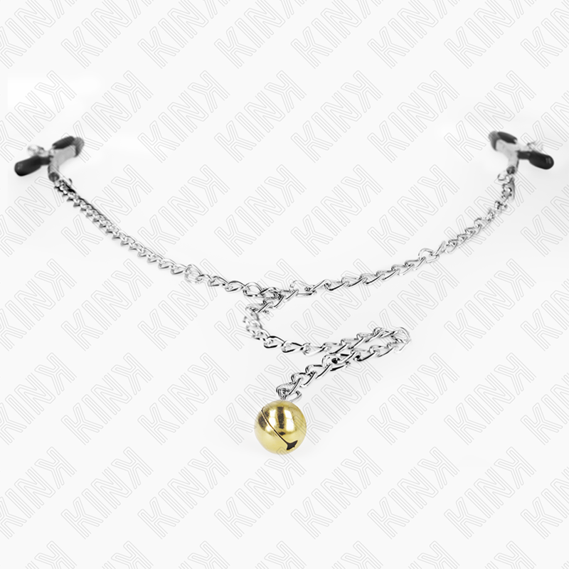 KINK - PINÇAS DE MAMILOS DE CORRENTE COM SINO 30 CM