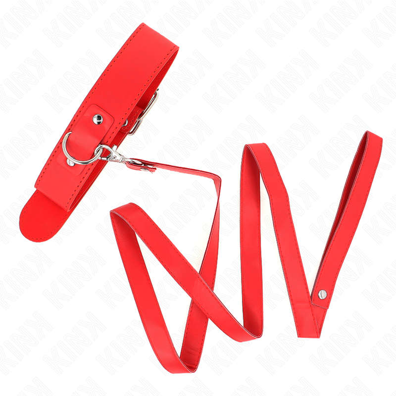 KINK - COLAR COM CINTO 116 CM ALÇA ROJA AJUSTÁVEL 32-50 CM X 8 CM