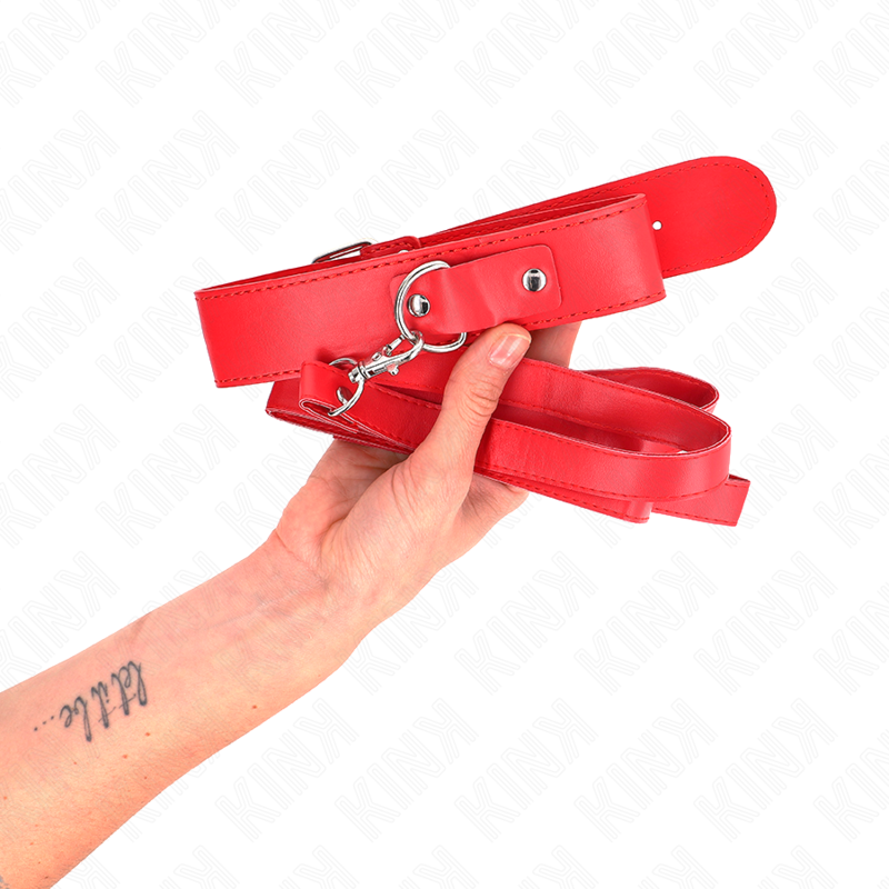 KINK - COLAR COM CINTO 116 CM ALÇA ROJA AJUSTÁVEL 32-50 CM X 8 CM