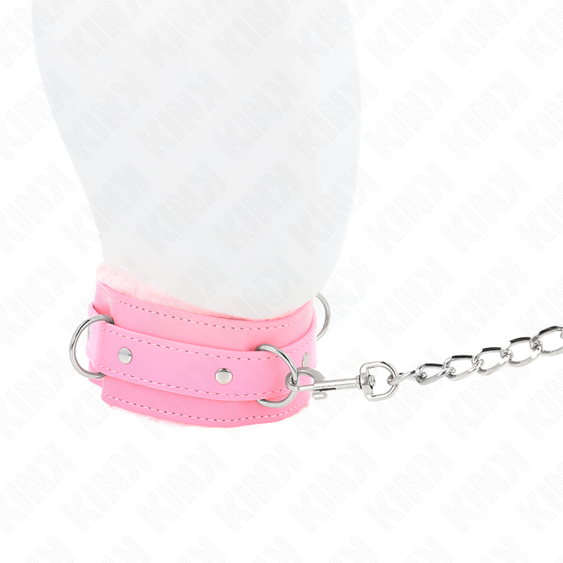 KINK - COLEIRA COM GUIA 65 CM COM RESTRIÇÕES ROSA 36-42 CM X 5,5 CM