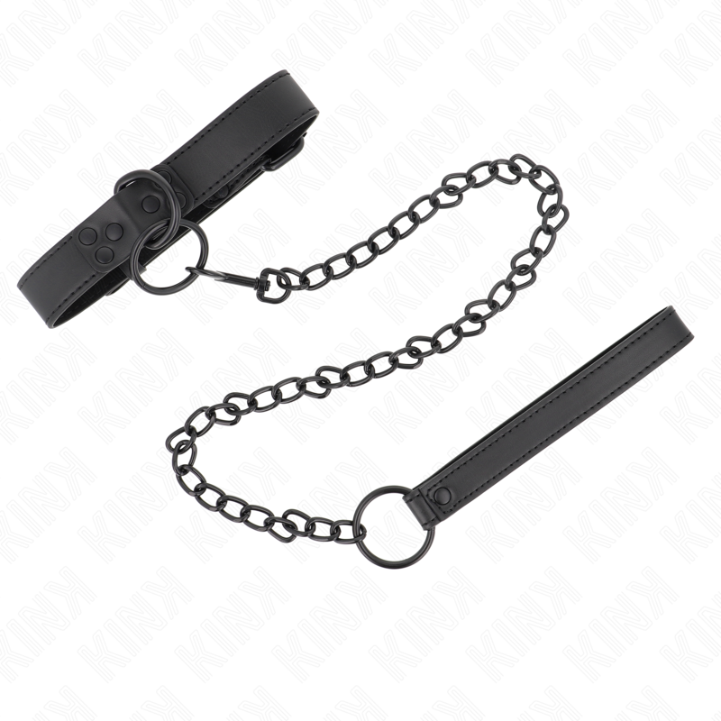 KINK - COLEIRA COM TRILHA ESCURA 65 CM AJUSTÁVEL 37-54 CM X 3 CM
