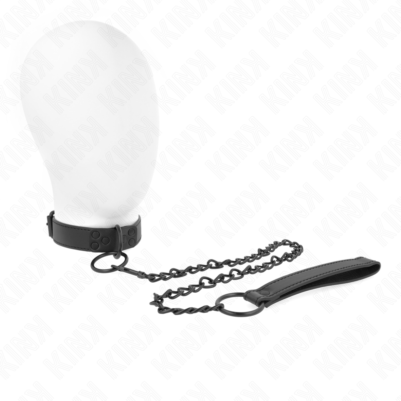 KINK - COLEIRA COM TRILHA ESCURA 65 CM AJUSTÁVEL 37-54 CM X 3 CM