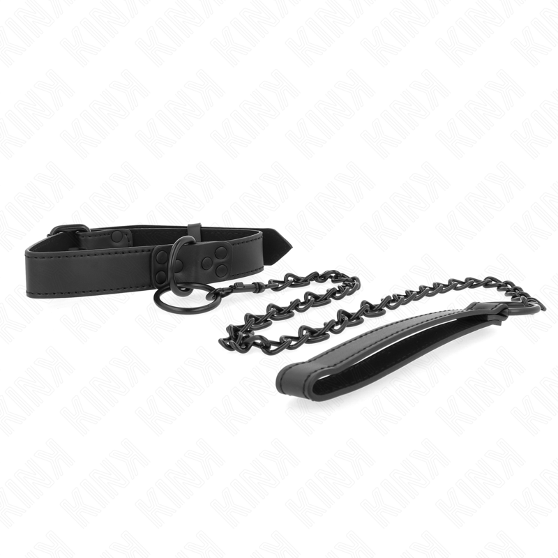 KINK - COLEIRA COM TRILHA ESCURA 65 CM AJUSTÁVEL 37-54 CM X 3 CM