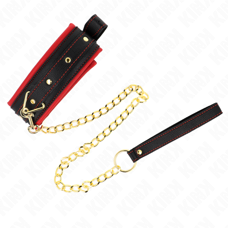 KINK - COLEIRA COM TRILHA DE TECIDO LISO AJUSTÁVEL 33-48 CM X 5,7 CM