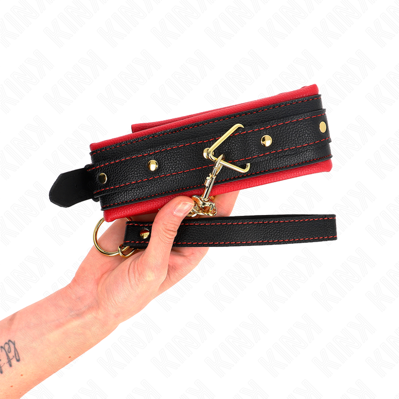 KINK - COLEIRA COM TRILHA DE TECIDO LISO AJUSTÁVEL 33-48 CM X 5,7 CM