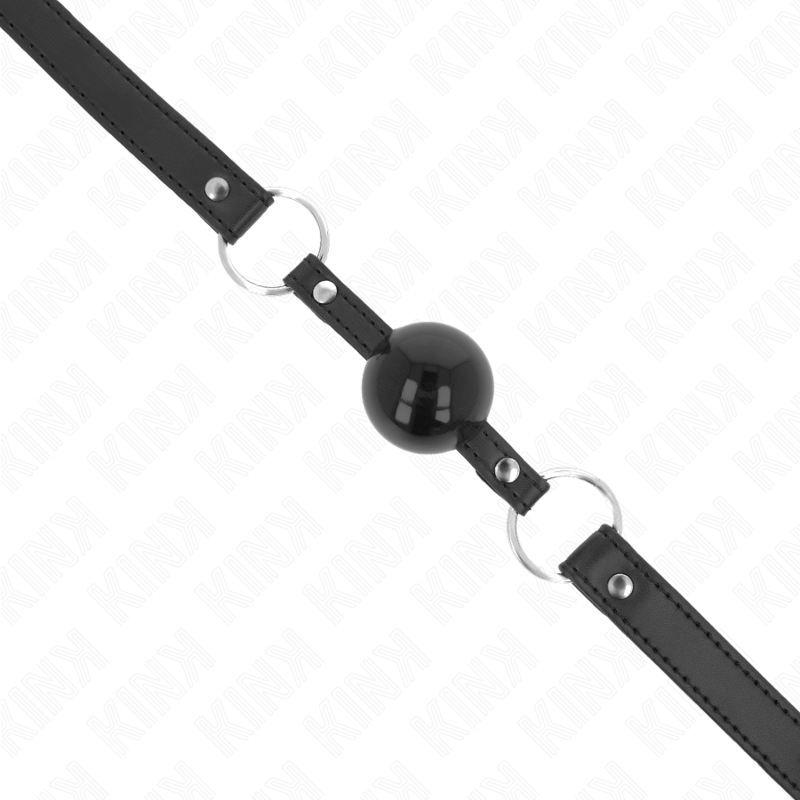 KINK - BOLA TPE 4 CM MORDAÇA COM TRAVA PRETA 60 x 2 CM