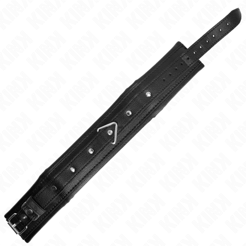 KINK - COLAR COM ALÇA DE COURO SIMILAR ESPONJA MODELO 1 AJUSTÁVEL 37-54 CM X 3 CM