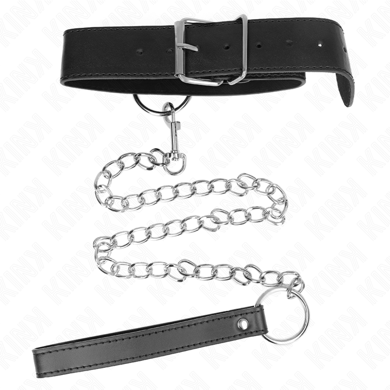 KINK - COLEIRA MODELO BÁSICO COM GUIA MODELO 4 AJUSTÁVEL 36-43 CM