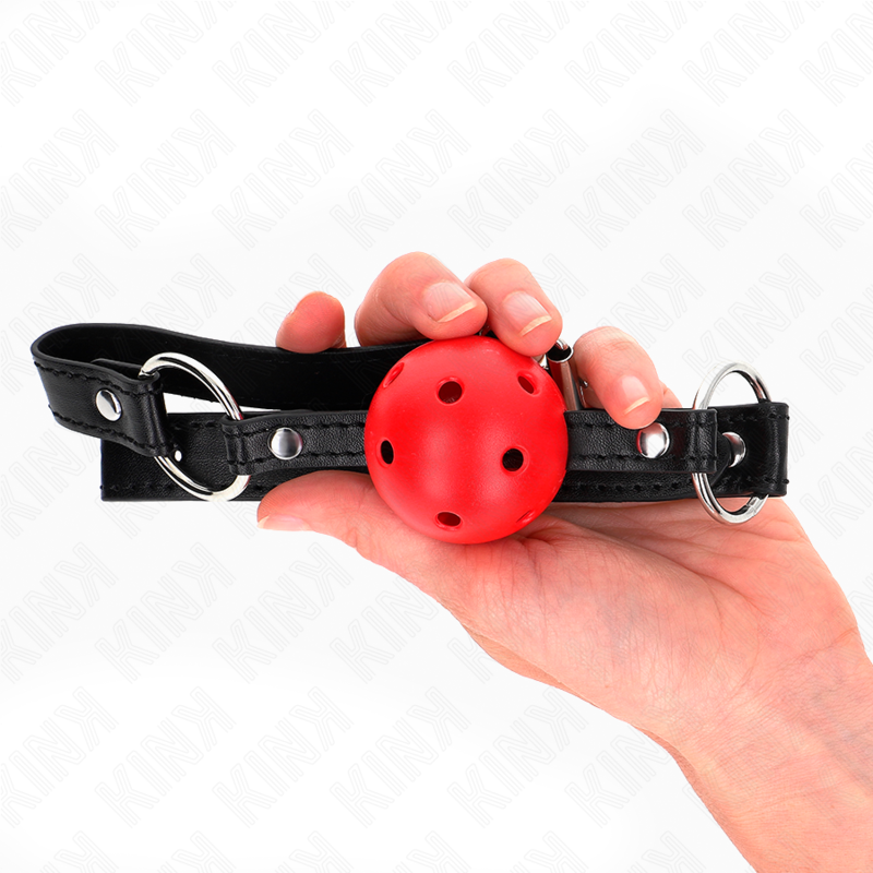 KINK - BOLA VERMELHA OCA E RÍGIDA 4,5 CM MORDIDA MODELO 1 63,5 X 2 CM