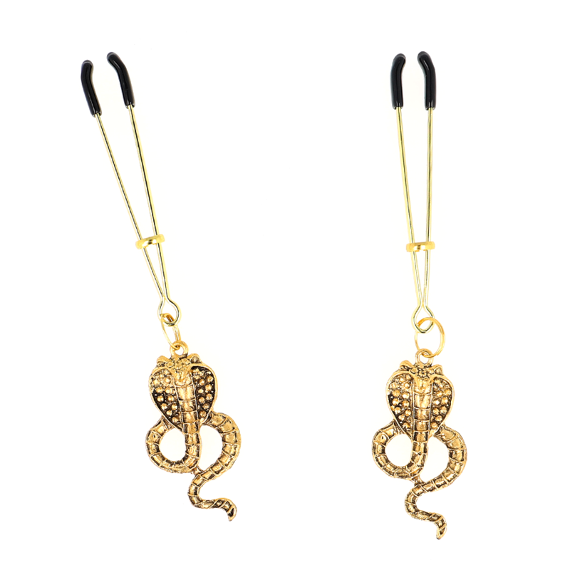KINK - PINÇAS DE MAMILO COM PINGENTE DE COBRA 6 CM