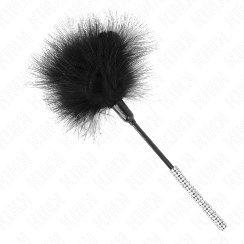 KINK - PLUMAS PARA HACER COSQUILLAS CON MANGO DE DIAMANTES DE IMITACIÓN 27 CM