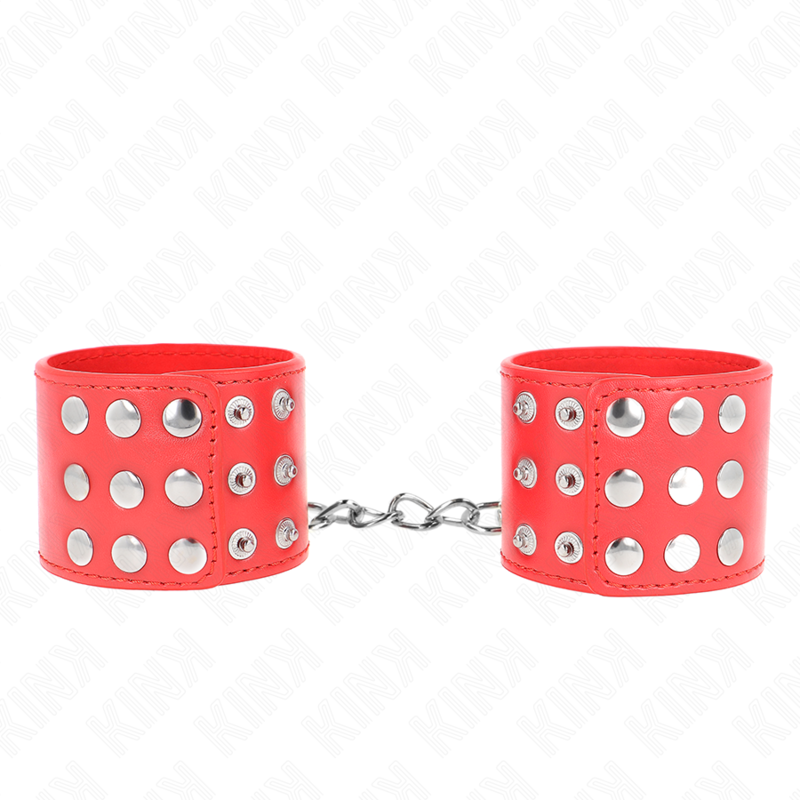 KINK - RESTRIÇÕES DE PUNHO COM FECHO DE PRESSÃO VERMELHO AJUSTÁVEL 19-24 CM X 5,5 CM