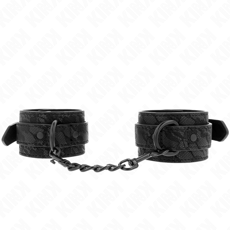 KINK - PUNHOS AJUSTÁVEIS REVESTIDOS EM RENDA ESCURA PRETO 19-26 CM
