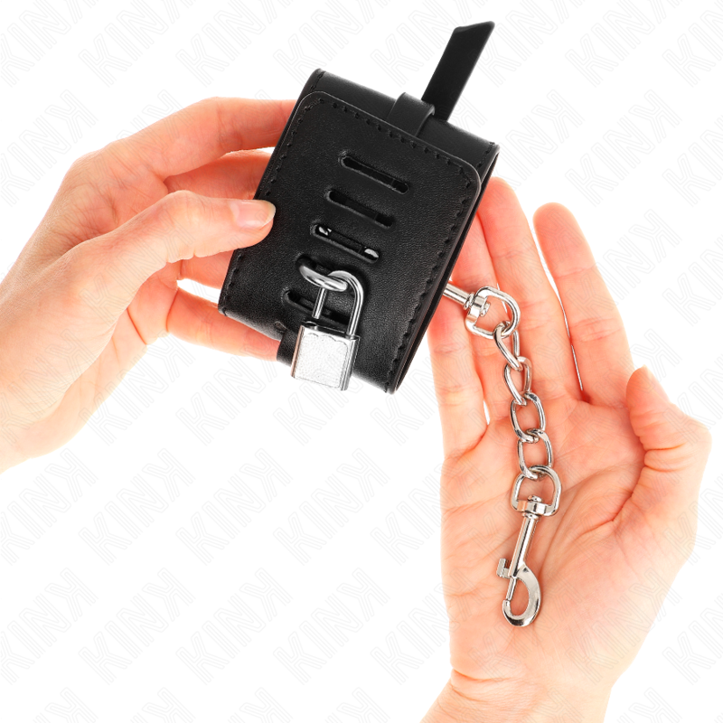 KINK - RESTRIÇÕES DE PULSO COM TRAVA DELUXE PRETAS AJUSTÁVEIS 14,5-21 CM X 6 CM