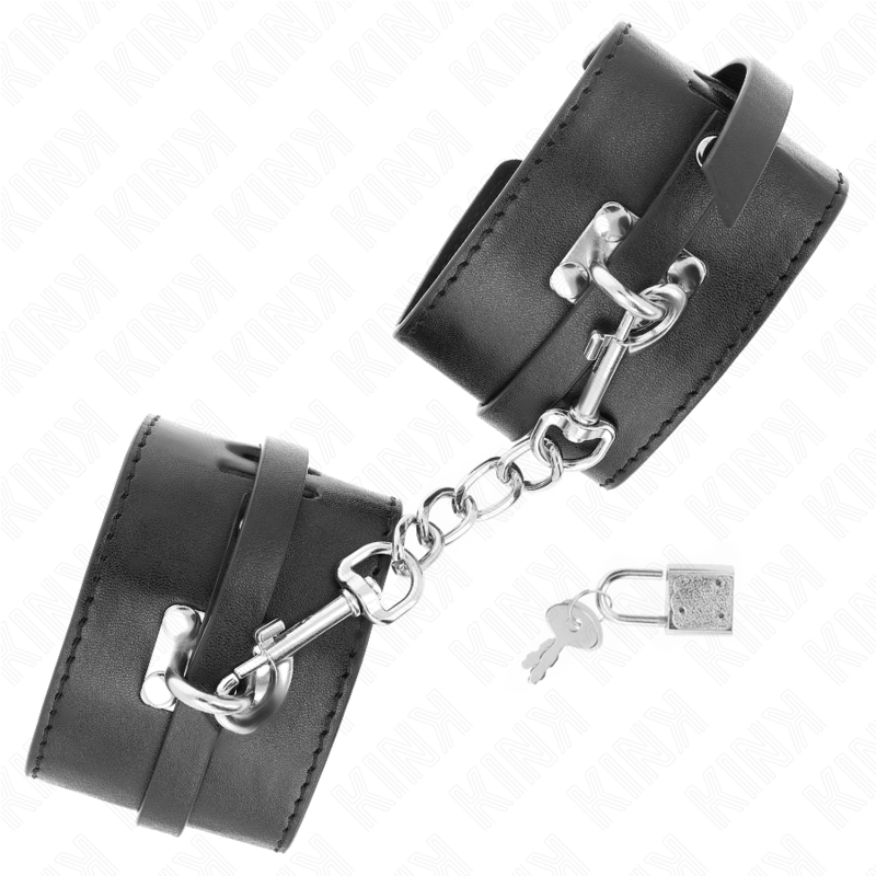 KINK - RESTRIÇÕES DE PULSO COM TRAVA DELUXE PRETAS AJUSTÁVEIS 14,5-21 CM X 6 CM