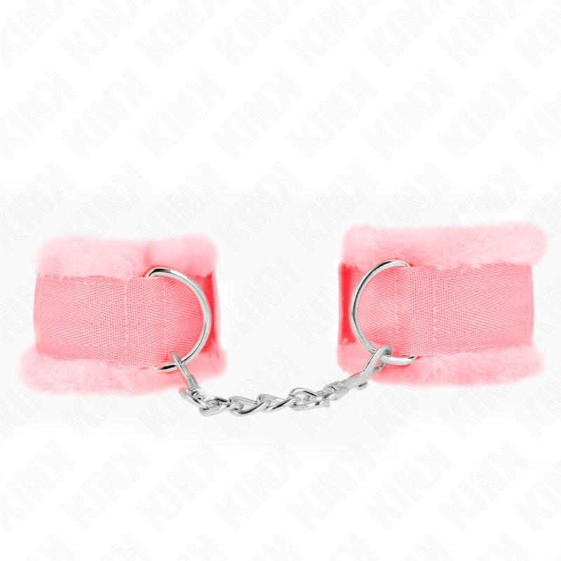 KINK - PUNHOS COM FORRO DE PELÚCIA ROSA AJUSTÁVEL 17-31 CM X 7 CM