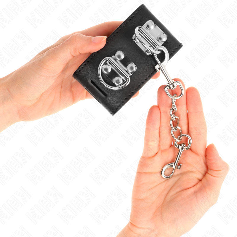 KINK - RESTRIÇÕES DE PUNHO MULTIPOSIÇÕES COM FECHO DE CADEADO PRETO AJUSTÁVEL 16-23 CM X 5,5 CM